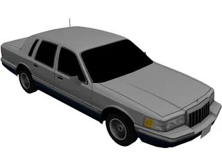 Lincoln Towncar (1991) 3D Model