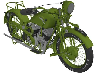 Sokol 1000 Motorbike 3D Model