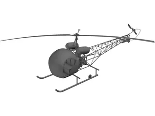 Bell 47 3D Model