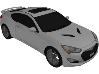 Hyundai Genesis Coupe (2013) 3D Model