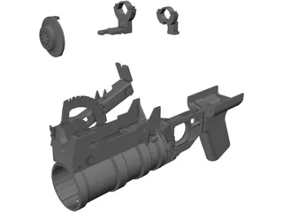 Airsoft GP-30 Grenade Launcher 3D Model