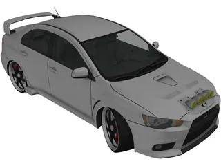 Mitsubishi Lancer Evo X [Tuned] 3D Model