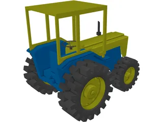 Toy Tractor 3D Model