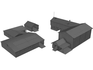Farm Buildings 3D Model