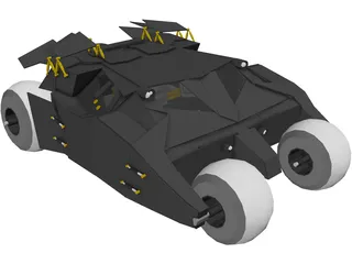 Batman Tumbler Car 3D Model