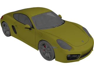 Porsche Cayman S (2013) 3D Model