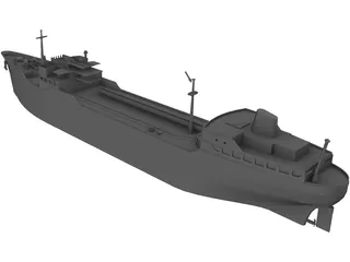 Tanker Ship 3D Model