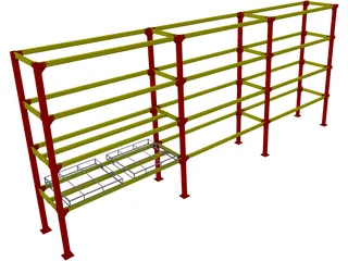 Pallet Rack Heavy Duty 3D Model