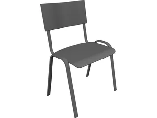 Classroom Chair 3D Model