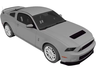 Ford Mustang Shelby GT500 (2013) 3D Model