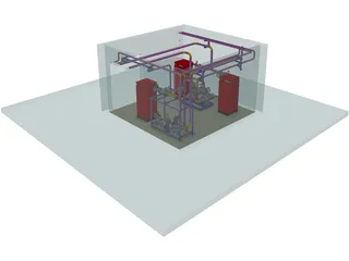 Electric Boiler Room 3D Model