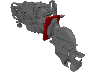 Yanmar Diesel Engine 3D Model