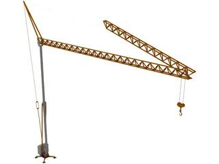 IGO 50 Self Erecting Tower Crane  3D Model