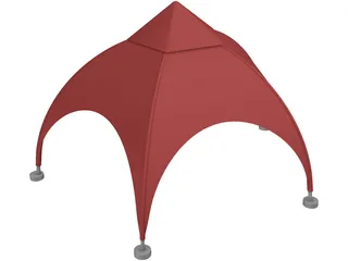 Tent 5 Legs 3D Model