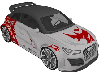 Audi A1 [Tuned] 3D Model