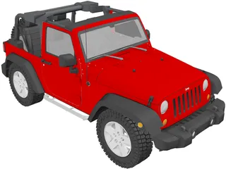 Jeep Wrangler Rubicon (2007) 3D Model