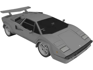 Lamborghini Countach LP500 3D Model