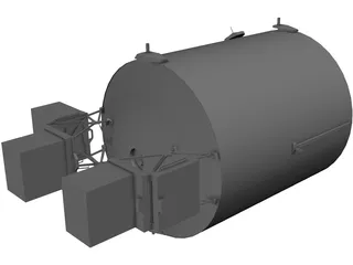 ISS Columbus module 3D Model