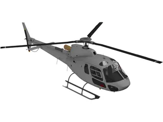 Eurocopter AS-350 3D Model