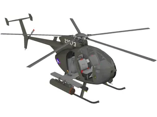 MD Helicopters MH-6 Little Bird 3D Model