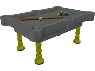 Pool Table 3D Model