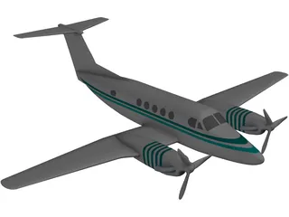 Beechcraft King Air B-200 3D Model