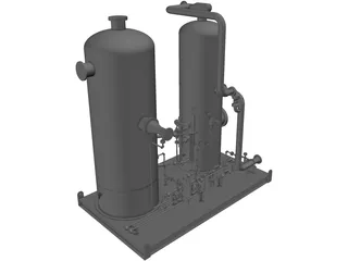 Vent Scrubber Skid 3D Model