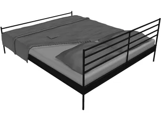 Bed Double 3D Model