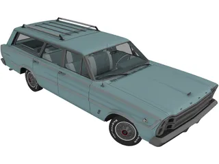 Ford Country Squire (1966) 3D Model