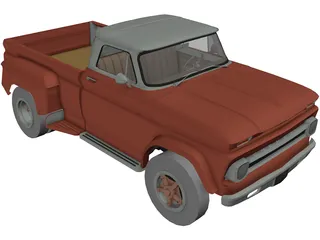 Chevrolet C60 Pickup Dually (1966) 3D Model