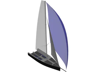 Mini Sail Boat 3D Model