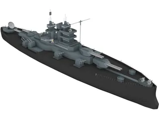 USS Nevada (BB-36) 3D Model