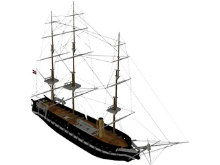 Jylland Frigate 3D Model