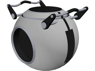 Portal 2 Game Character Wheatley 3D Model