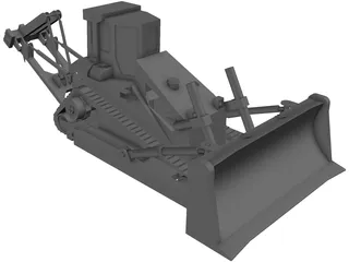 D8 Bulldozer 3D Model