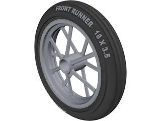 Dragster Front Wheel 3D Model