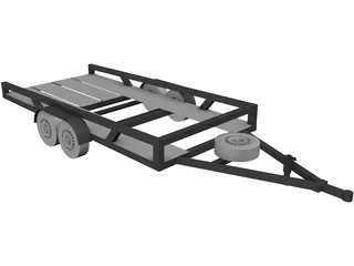 Car Trailer 3D Model