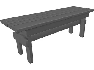 Entryway Bench 3D Model