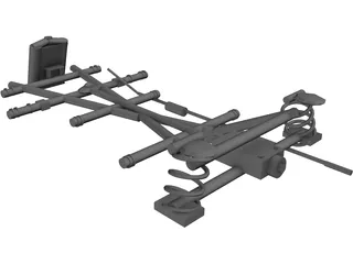 Classic Mercedes Chassis 3D Model