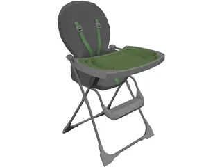 Baby Highchair 3D Model