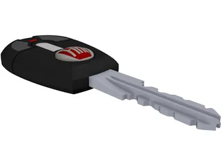 Fiat Car Key 3D Model