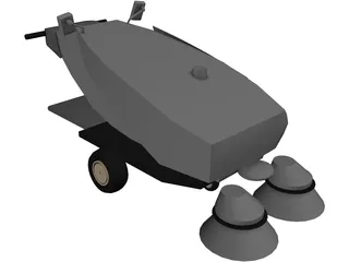 Tennant 414 Air Sweeper 3D Model