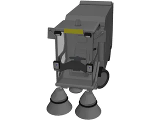 Tennant 636 Vacuum Sweeper 3D Model