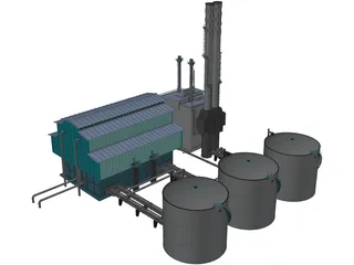 Oil Tank 3D Model