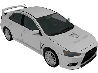 Mitsubishi Lancer Evo X 3D Model