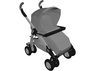 children Baby Carriage 3D Model