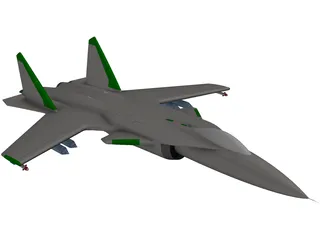 Sukhoi S-37 Berkut Jet 3D Model