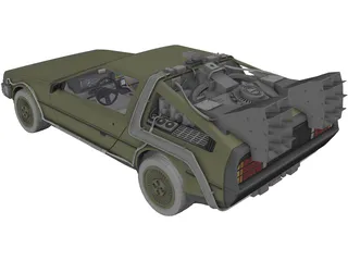 DMC DeLorean (1980) 3D Model