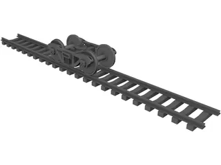 Freight Bogie 3D Model