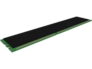 RAM DDR3 Memory Module 3D Model